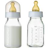 Glas - Transparent Babyudstyr Natursutten Glass Baby Bottles 110ml 2-pack