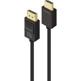 DisplayPort - HDMI-kabler - Sort Alogic Premium DisplayPort-HDMI 2m