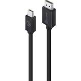 DisplayPort-Mini DisplayPort - DisplayPort-kabler - Sort Alogic Elements Mini DisplayPort - DisplayPort M-M 2m