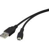 Renkforce Rund - USB-kabel Kabler Renkforce USB A - USB Micro-B 2.0 0.3m