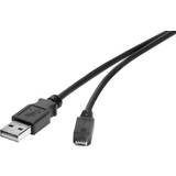 Renkforce Rund - USB-kabel Kabler Renkforce USB A - USB Micro-B 2.0 0.2m