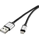Skærmet - USB A-Lightning - USB-kabel Kabler Renkforce USB A-Lightning 0.5m