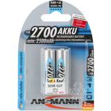 Batterier - Blå - Kamerabatterier Batterier & Opladere Ansmann NiMH Mignon AA 2700mAh Compatible 2-pack