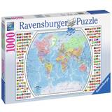 Ravensburger Political World Map Puzzle 1000 Brikker