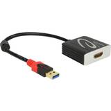Guld - USB-kabel Kabler DeLock USB A-HDMI Ferrite M-F 0.2m
