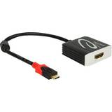 Guld - USB-kabel Kabler DeLock USB C-HDMI M-F 0.2m