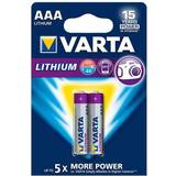 Varta Batterier - Kamerabatterier Batterier & Opladere Varta Lithium AAA 2-pack