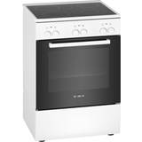 Elektriske ovne - Hurtigopvarmningsfunktion ovn Glaskeramiske komfurer Bosch HKA090220 Hvid