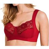 Miss Mary 48 - Polyester Tøj Miss Mary Lovely Lace Non-Wired Bra - English Red