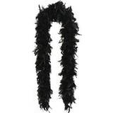 Fjer & Boaer Tilbehør Smiffys Black Deluxe Feather Boa 180cm