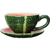 Keramik - Rød Kopper & Krus Byon Watermelon Kaffekop, Tekop 25cl