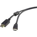 Renkforce HDMI-kabler - Sort Renkforce Ferrite HDMI - DisplayPort 1m