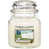 Lysestager, Lys & Dufte Yankee Candle Clean Cotton Medium Duftlys 411g