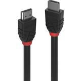 HDMI-kabler - Nikkel - Rund Lindy Black Line High Speed with Ethernet (4K) HDMI-HDMI 1m
