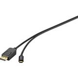 DisplayPort-kabler - Skærmet - USB C-DisplayPort Renkforce USB C-DisplayPort 1.8m