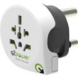 Grå Rejseadaptere q2power World To Europe With Usb