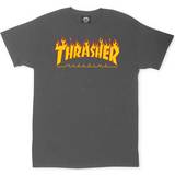 Thrasher Magazine L Overdele Thrasher Magazine Flame Logo T-shirt - Charcoal