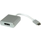 DisplayPort-kabler - Sølv Roline USB C-DisplayPort M-F 0.1m