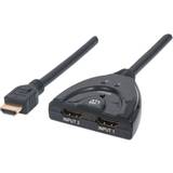 Manhattan HDMI Kabler Manhattan Switch HDMI-2HDM 1.3b M-F 0.5m