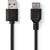 USB A-USB A - USB-kabel Kabler Nedis USB A-USB A M-F 2.0 0.2m