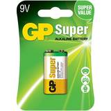 9V (6LR61) - Batterier - Kamerabatterier Batterier & Opladere GP Batteries Super Alkaline 9V Compatible