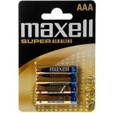 AAA (LR03) Batterier & Opladere Maxell AAA Super Alkaline Compatible 4-pack