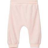 Velourbukser Name It Baby Velour Trousers - Pink/Strawberry Cream (13162248)