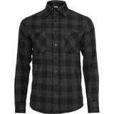 Urban Classics Checked Flannel Shirt - Black/Charcoal