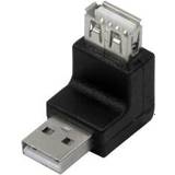 LogiLink Et stik Kabler LogiLink USB A-USB A 2.0 M-F Angled Adapter