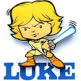 Star Wars Brun Børneværelse Star Wars Luke Skywalker 3D Mini Væglampe