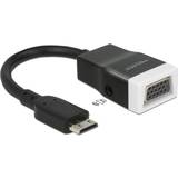 HDMI Mini - Sort Kabler DeLock HDMI Mini-VGA/3.5mm M-F Adapter