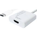 Value HDMI-kabler - Hvid Value USB C-HDMI M-F 0.1m