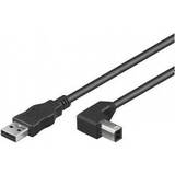 Techly USB-kabel Kabler Techly Angled USB A-USB B 2.0 0.5m