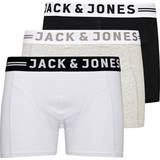 Jack & Jones Hvid Tøj Jack & Jones Trunks 3-pack - White/Light Grey Melange
