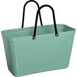 Hinza Tote Bag & Shopper tasker Hinza Shopping Bag Large (Green Plastic) - Olive Green