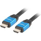 HDMI-kabler - Standard HDMI-standard HDMI - Sølv Lanberg Premium High Speed with Ethernet (4K) HDMI-HDMI 2.0 1m