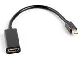 DisplayPort-kabler - Han – Hun - Skærmet Lanberg HDMI-DisplayPort Mini 1.3 M-F 0.2m