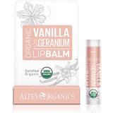Glutenfri Læbepomade Alteya Organics Lip Balm Vanilla Geranium 5g
