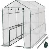 Drivhuse plast tectake Greenhouse with Tarpaulin 2.1m² Rustfrit stål Plast