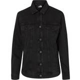 Knapper - Viskose Overtøj Noisy May Long Jeans Jacket - Black/Black