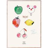Frugt - Hvid Indretningsdetaljer Soft Gallery Mado x Fruits & Friends Large Plakat 50x70cm