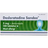 Sandoz Astma & Allergi Håndkøbsmedicin Desloratadine Sandoz 5mg 100 stk Tablet