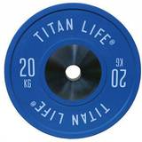 Blå Vægtskiver Titan Life Elite Bumper Plate 20kg