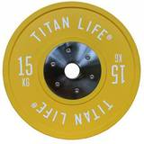 Gul Vægtskiver Titan Life Elite Bumper Plate 15kg
