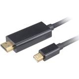 Akasa HDMI-kabler Akasa HDMI-DisplayPort Mini 1.8m