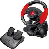 PlayStation 2 - Vibration Spil controllere Esperanza High Octane Steering Wheel - Sort/Rød