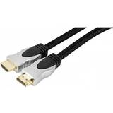 HDMI-kabler - Kvadratisk - Sølv Exertis Connect Gold HDMI-HDMI 2m