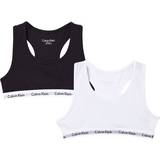 122 - Piger Toppe Calvin Klein Girl's Bralettes 2-pack - Black/White