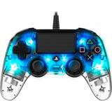 6 - PlayStation 4 Gamepads Nacon Wired Illuminated Compact Controller - Blue