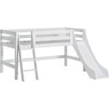 Bøg - Gul Senge HoppeKids Premium Halfhigh Bed with Slide and Ladder 70x160cm